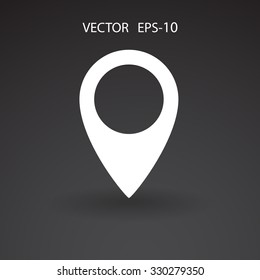 Flat icon of marker