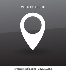 Flat icon of marker