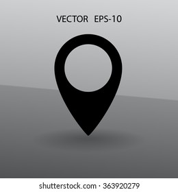 Flat icon of marker