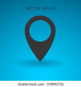 Flat icon of marker
