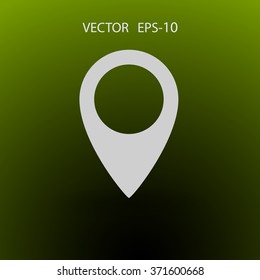 Flat icon of marker