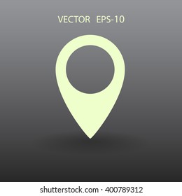 Flat icon of marker