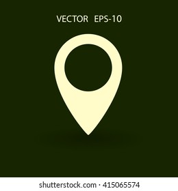Flat icon of marker