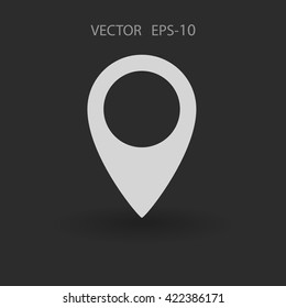 Flat icon of marker