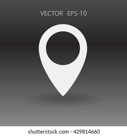 Flat icon of marker