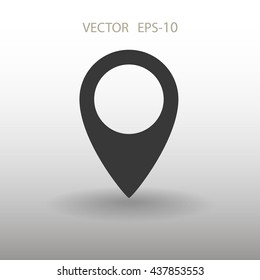 Flat icon of marker