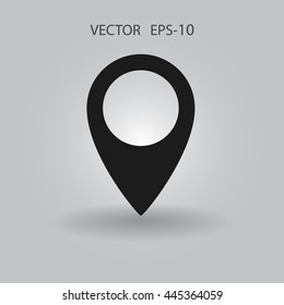 Flat icon of marker