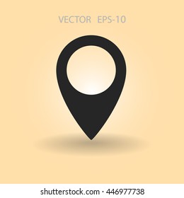 Flat icon of marker
