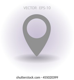 Flat icon of marker