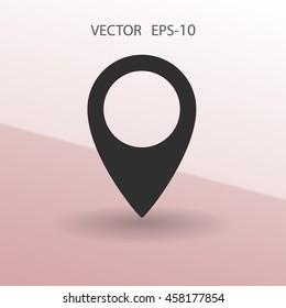 Flat icon of marker