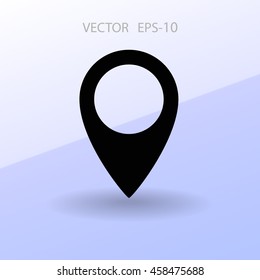 Flat icon of marker