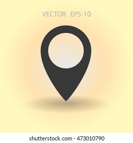 Flat icon of marker