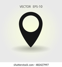 Flat icon of marker