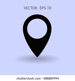 Flat icon of marker