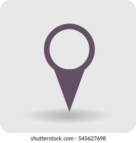 Flat icon of marker