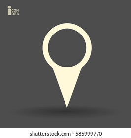 Flat icon of marker