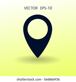 Flat icon of marker. vector illustration