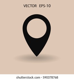 Flat icon of marker. vector illustration