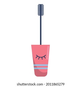 A flat icon of mascara. Vector illustration on a white background.