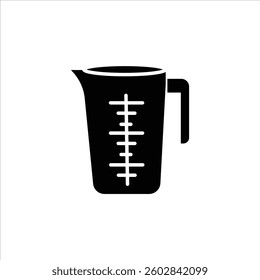 Flat Icon Measuring Cup with Measurement Markings High Quality and Editable Vector Illustration For Kitchen Set Tool Design Theme