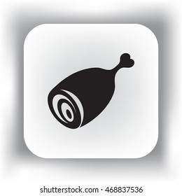 Flat icon. Meat.