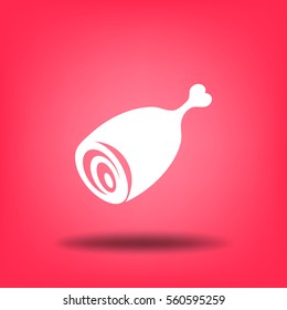 Flat icon. Meat.