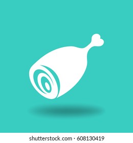 Flat icon. Meat.