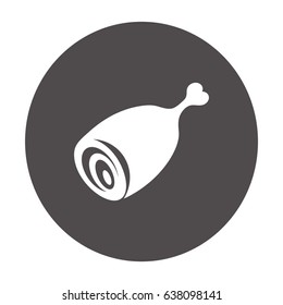 Flat icon. Meat.