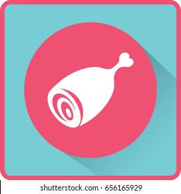 Flat icon. Meat.