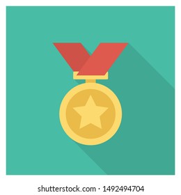  Flat icon for medal