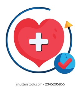 Flat icon of medical assistance