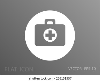 Flat Icon Of Medical Bag