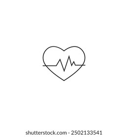 Flat Icon - Medical Heart Beat for commercial use