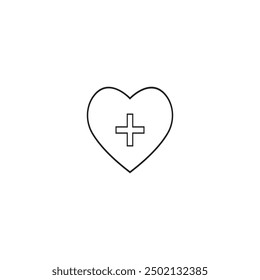 Flat Icon - Medical Heart Plus para Uso comercial