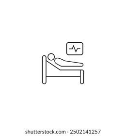 Flat Icon - Medical Patient Bed for commercial use