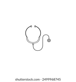 Flat Icon - Medical Stethoscope for commercial use