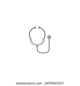 Flat Icon - Medical Stethoscope for commercial use