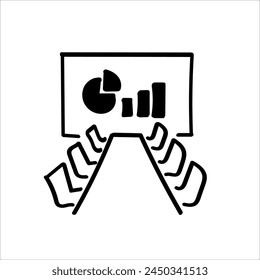 Flat icon of meeting room vector