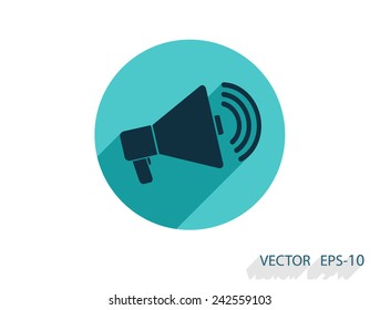 Flat Icon Of Megaphone