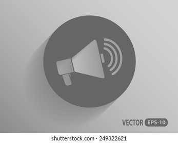 Flat icon of megaphone