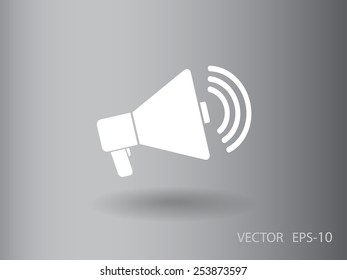 Flat icon of megaphone