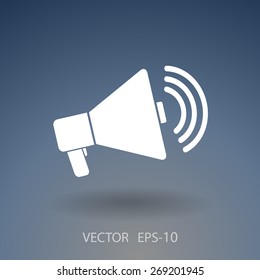 Flat icon of megaphone - Shutterstock ID 269201945
