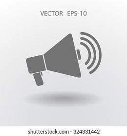Icono plano del megáfono