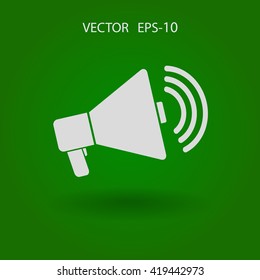 Flat icon of megaphone