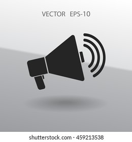 Flat icon of megaphone