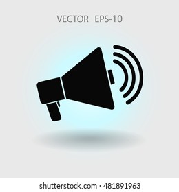 Icono plano del megáfono