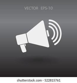 Icono plano del megáfono