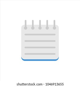 Flat icon memo for mobile app isolated on white background. Vector illustration.