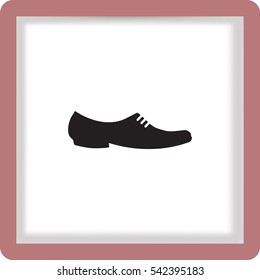 Flat icon. Men's footwear. Men's shoes.