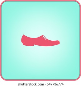Flat icon. Men's footwear. Men's shoes.